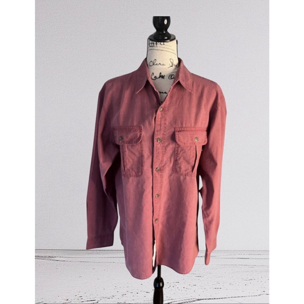 Redhead Men's Size Medium Dusty Pink Long Sleeve Button Down Shirt Western